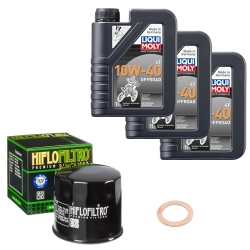 Wartungsset Ölwechsel, LIQUI MOLY Motorbike Öl 4Takt teilsytnth.