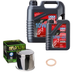 Wartungsset Ölwechsel, LIQUI MOLY Motorbike Öl 4Takt vollsytnth.