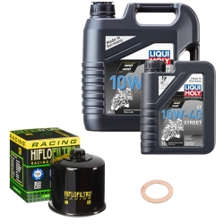 Wartungsset Ölwechsel, LIQUI MOLY Motorbike Öl 4Takt teilsytnth.