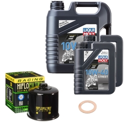Wartungsset Ölwechsel, LIQUI MOLY Motorbike Öl 4Takt teilsytnth.