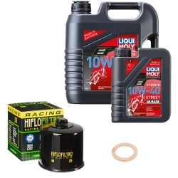Wartungsset Ölwechsel, LIQUI MOLY Motorbike Öl 4Takt vollsytnth.
