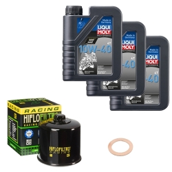 Wartungsset Ölwechsel, LIQUI MOLY Motorbike Öl 4Takt mineralisch