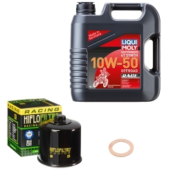 Wartungsset Ölwechsel, LIQUI MOLY Motorbike Öl 4Takt vollsytnth.