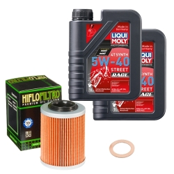 Wartungsset Ölwechsel, LIQUI MOLY Motorbike Öl 4Takt vollsytnth.