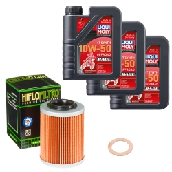 Wartungsset Ölwechsel, LIQUI MOLY Motorbike Öl 4Takt vollsytnth.