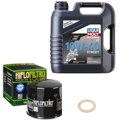 Wartungsset Ölwechsel, LIQUI MOLY Motorbike Öl 4Takt teilsytnth.