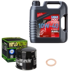 Wartungsset Ölwechsel, LIQUI MOLY Motorbike Öl 4Takt vollsytnth.