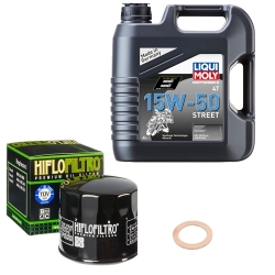 Wartungsset Ölwechsel, LIQUI MOLY Motorbike Öl 4Takt teilsytnth.