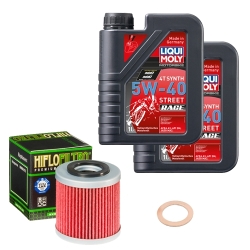 Wartungsset Ölwechsel, LIQUI MOLY Motorbike Öl 4Takt vollsytnth.