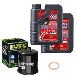 Wartungsset Ölwechsel, LIQUI MOLY Motorbike Öl 4Takt vollsytnth.
