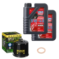 Wartungsset Ölwechsel, LIQUI MOLY Motorbike Öl 4Takt vollsytnth.