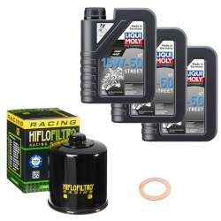 Wartungsset Ölwechsel, LIQUI MOLY Motorbike Öl 4Takt teilsytnth.