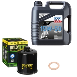 Wartungsset Ölwechsel, LIQUI MOLY Motorbike Öl 4Takt teilsytnth.