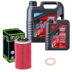 Wartungsset Ölwechsel, LIQUI MOLY Motorbike Öl 4Takt vollsytnth.