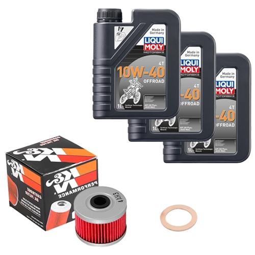 Wartungsset Ölwechsel, LIQUI MOLY Motorbike Öl 4Takt teilsytnth.