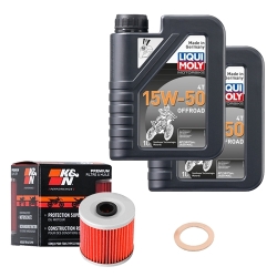 Wartungsset Ölwechsel, LIQUI MOLY Motorbike Öl 4Takt teilsytnth.