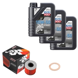 Wartungsset Ölwechsel, LIQUI MOLY Motorbike Öl 4Takt teilsytnth.