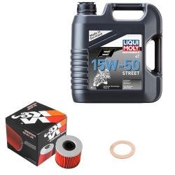 Wartungsset Ölwechsel, LIQUI MOLY Motorbike Öl 4Takt teilsytnth.