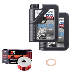 Wartungsset Ölwechsel, LIQUI MOLY Motorbike Öl 4Takt teilsytnth.
