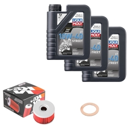 Wartungsset Ölwechsel, LIQUI MOLY Motorbike Öl 4Takt teilsytnth.