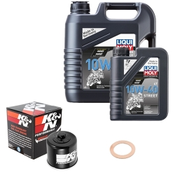 Wartungsset Ölwechsel, LIQUI MOLY Motorbike Öl 4Takt teilsytnth.