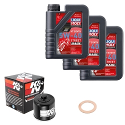 Wartungsset Ölwechsel, LIQUI MOLY Motorbike Öl 4Takt vollsytnth.