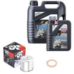 Wartungsset Ölwechsel, LIQUI MOLY Motorbike Öl 4Takt teilsytnth.