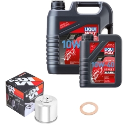Wartungsset Ölwechsel, LIQUI MOLY Motorbike Öl 4Takt vollsytnth.
