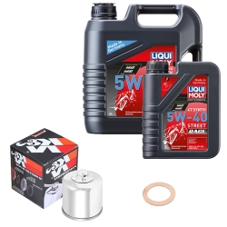 Wartungsset Ölwechsel, LIQUI MOLY Motorbike Öl 4Takt vollsytnth.