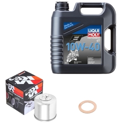 Wartungsset Ölwechsel, LIQUI MOLY Motorbike Öl 4Takt mineralisch