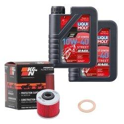 Wartungsset Ölwechsel, LIQUI MOLY Motorbike Öl 4Takt vollsytnth.