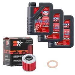 Wartungsset Ölwechsel, LIQUI MOLY Motorbike Öl 4Takt vollsytnth.