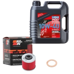 Wartungsset Ölwechsel, LIQUI MOLY Motorbike Öl 4Takt vollsytnth.