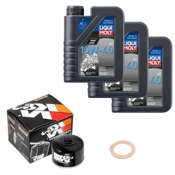 Wartungsset Ölwechsel, LIQUI MOLY Motorbike Öl 4Takt mineralisch