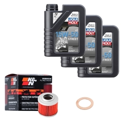 Wartungsset Ölwechsel, LIQUI MOLY Motorbike Öl 4Takt teilsytnth.