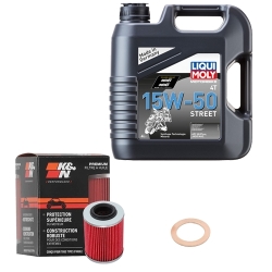 Wartungsset Ölwechsel, LIQUI MOLY Motorbike Öl 4Takt teilsytnth.
