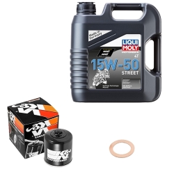 Wartungsset Ölwechsel, LIQUI MOLY Motorbike Öl 4Takt teilsytnth.