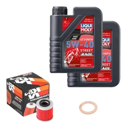 Wartungsset Ölwechsel, LIQUI MOLY Motorbike Öl 4Takt vollsytnth.