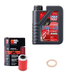 Wartungsset Ölwechsel, LIQUI MOLY Motorbike Öl 4Takt vollsytnth.