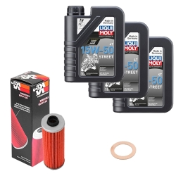 Wartungsset Ölwechsel, LIQUI MOLY Motorbike Öl 4Takt teilsytnth.