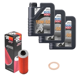 Wartungsset Ölwechsel, LIQUI MOLY Motorbike Öl 4Takt teilsytnth.