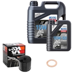 Wartungsset Ölwechsel, LIQUI MOLY Motorbike Öl 4Takt teilsytnth.