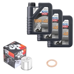 Wartungsset Ölwechsel, LIQUI MOLY Motorbike Öl 4Takt teilsytnth.