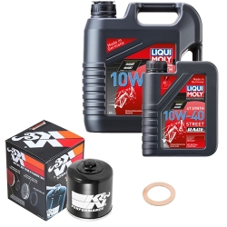 Wartungsset Ölwechsel, LIQUI MOLY Motorbike Öl 4Takt vollsytnth.