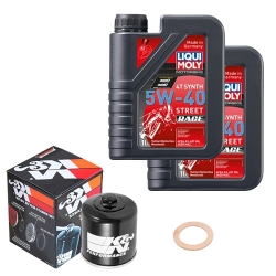 Wartungsset Ölwechsel, LIQUI MOLY Motorbike Öl 4Takt vollsytnth.