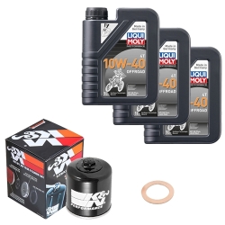 Wartungsset Ölwechsel, LIQUI MOLY Motorbike Öl 4Takt teilsytnth.