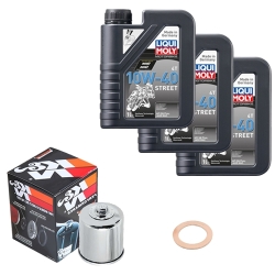 Wartungsset Ölwechsel, LIQUI MOLY Motorbike Öl 4Takt teilsytnth.