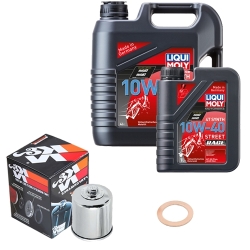 Wartungsset Ölwechsel, LIQUI MOLY Motorbike Öl 4Takt vollsytnth.
