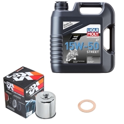 Wartungsset Ölwechsel, LIQUI MOLY Motorbike Öl 4Takt teilsytnth.