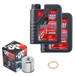 Wartungsset Ölwechsel, LIQUI MOLY Motorbike Öl 4Takt vollsytnth.